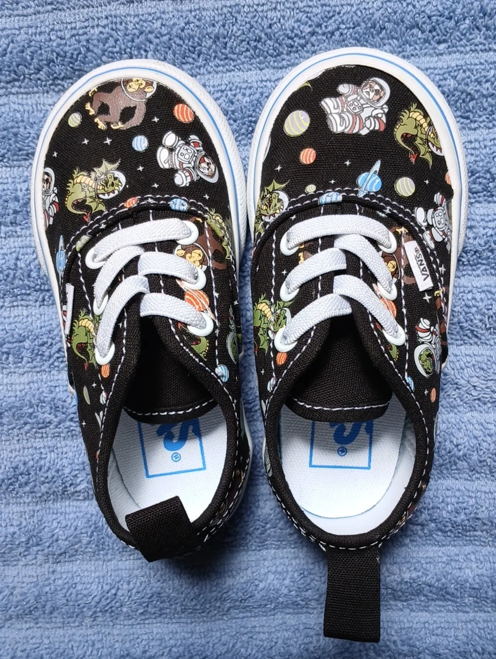 Vans in Black Space Themed Print Toddler Size 6